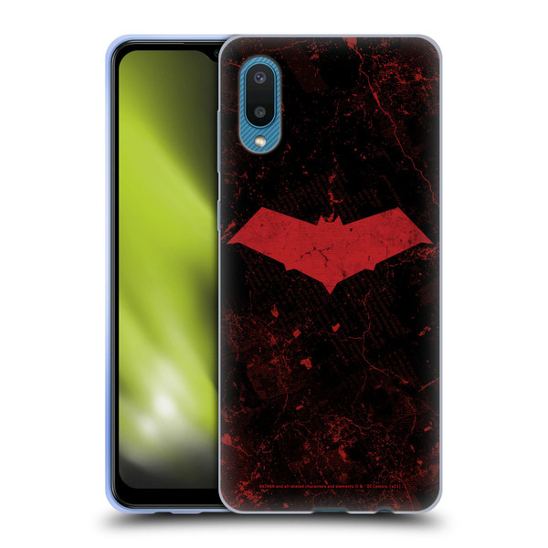 Batman DC Comics Red Hood Logo Grunge Soft Gel Case for Samsung Galaxy A02/M02 (2021)