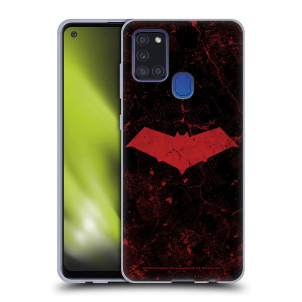 Batman DC Comics Red Hood Logo Grunge Soft Gel Case for Samsung Galaxy A21s (2020)