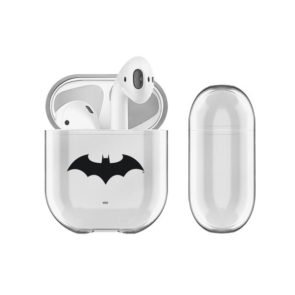 Batman DC Comics Logos Hush Clear Hard Crystal Cover Case for Apple AirPods 1 1st Gen / 2 2nd Gen Charging Case