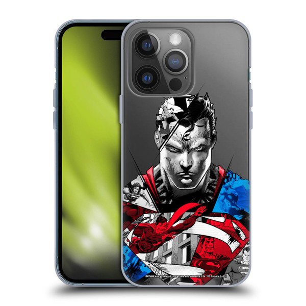 Superman DC Comics 80th Anniversary Collage Soft Gel Case for Apple iPhone 14 Pro