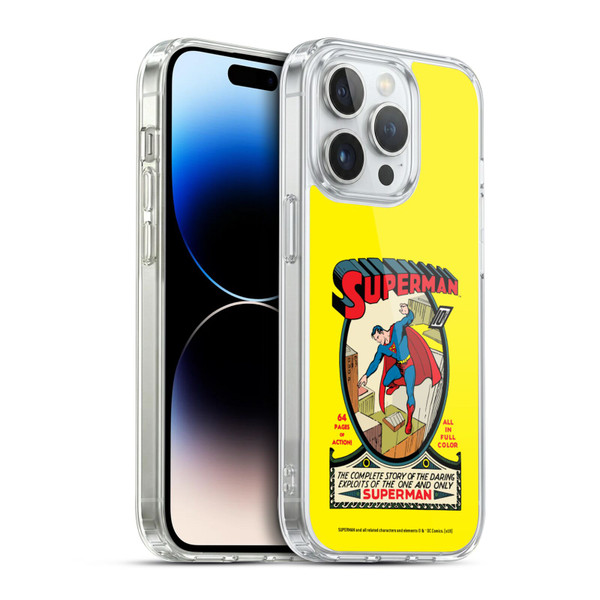 Superman DC Comics Famous Comic Book Covers Number 1 Soft Gel Case for Apple iPhone 14 Pro & MagSafe