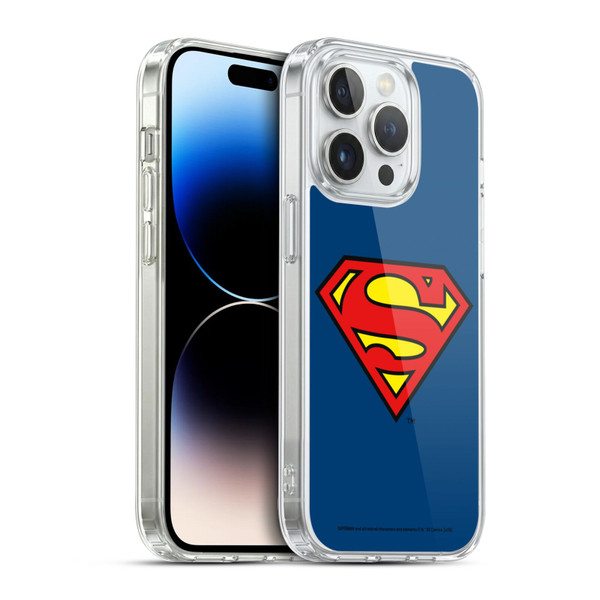 Superman DC Comics Logos Classic Soft Gel Case for Apple iPhone 14 Pro & MagSafe