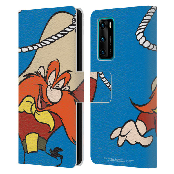 Looney Tunes Characters Yosemite Sam Leather Book Wallet Case Cover For Huawei P40 5G