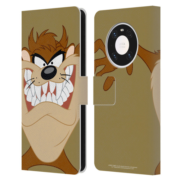 Looney Tunes Characters Tasmanian Devil Leather Book Wallet Case Cover For Huawei Mate 40 Pro 5G