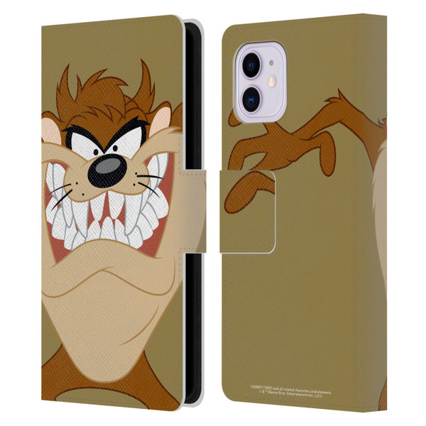 Looney Tunes Characters Tasmanian Devil Leather Book Wallet Case Cover For Apple iPhone 11