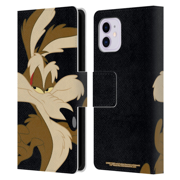Looney Tunes Characters Wile E. Coyote Leather Book Wallet Case Cover For Apple iPhone 11