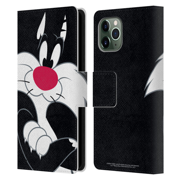 Looney Tunes Characters Sylvester The Cat Leather Book Wallet Case Cover For Apple iPhone 11 Pro
