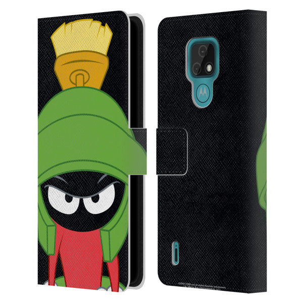 Looney Tunes Characters Marvin The Martian Leather Book Wallet Case Cover For Motorola Moto E7