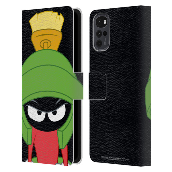 Looney Tunes Characters Marvin The Martian Leather Book Wallet Case Cover For Motorola Moto G22