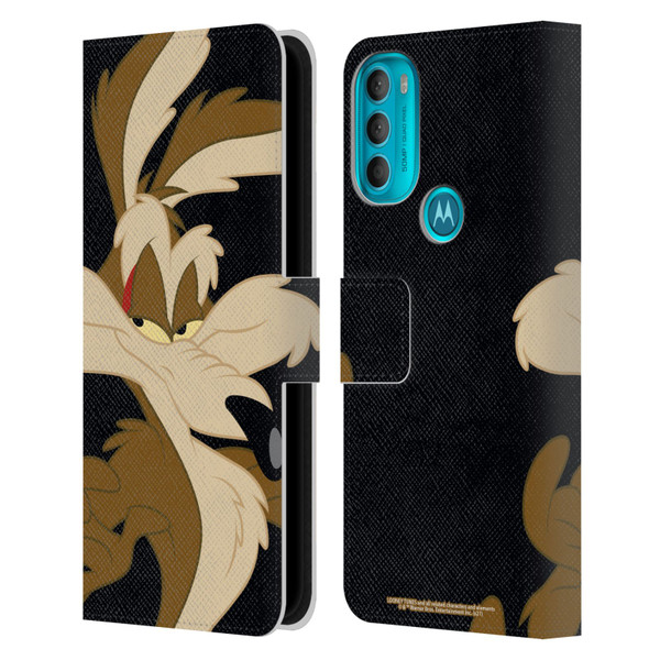 Looney Tunes Characters Wile E. Coyote Leather Book Wallet Case Cover For Motorola Moto G71 5G