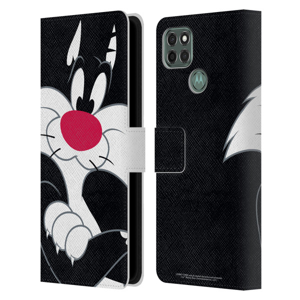Looney Tunes Characters Sylvester The Cat Leather Book Wallet Case Cover For Motorola Moto G9 Power