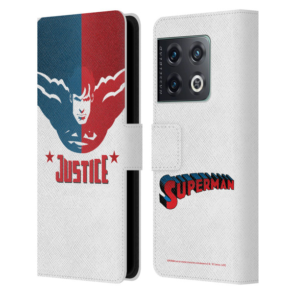 Superman DC Comics Character Art Justice Leather Book Wallet Case Cover For OnePlus 10 Pro