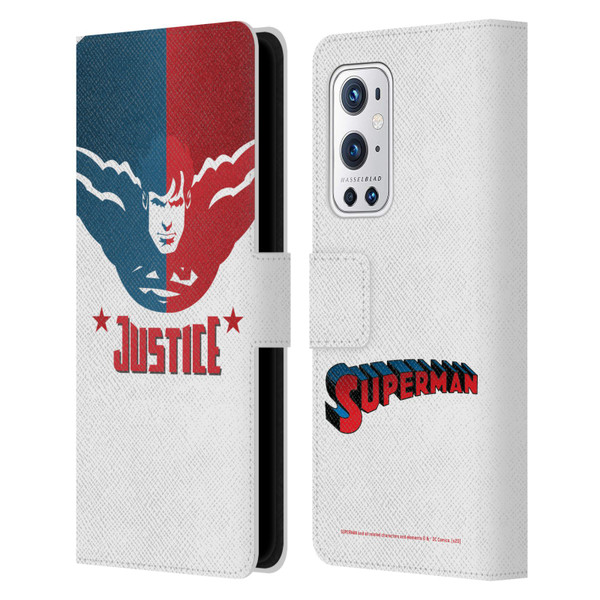 Superman DC Comics Character Art Justice Leather Book Wallet Case Cover For OnePlus 9 Pro
