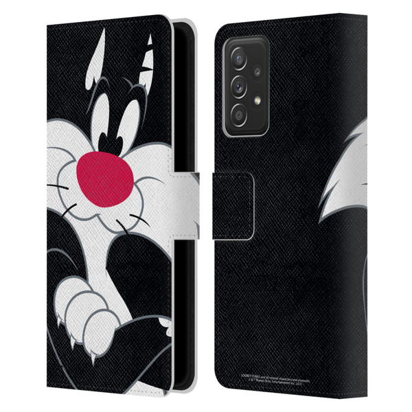 Looney Tunes Characters Sylvester The Cat Leather Book Wallet Case Cover For Samsung Galaxy A53 5G (2022)