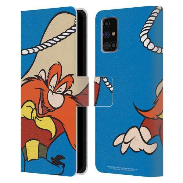 Looney Tunes Characters Yosemite Sam Leather Book Wallet Case Cover For Samsung Galaxy M31s (2020)