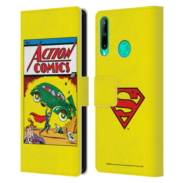 Superman DC Comics Famous Comic Book Covers Action Comics 1 Leather Book Wallet Case Cover For Huawei P40 lite E