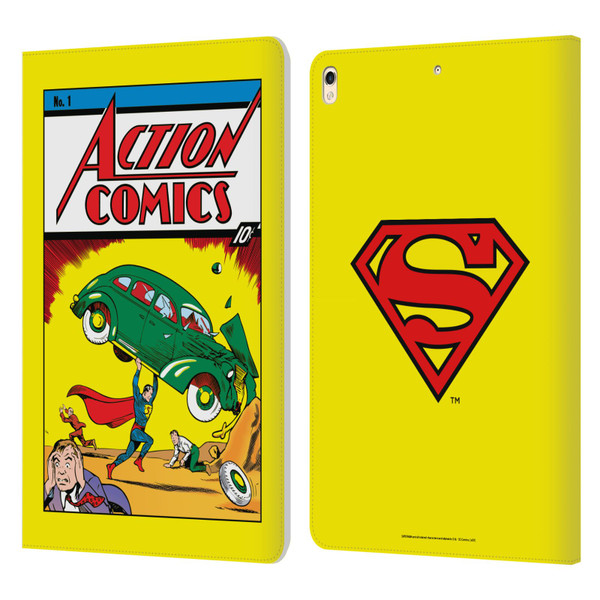 Superman DC Comics Famous Comic Book Covers Action Comics 1 Leather Book Wallet Case Cover For Apple iPad Pro 10.5 (2017)