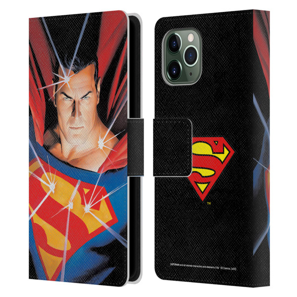 Superman DC Comics Famous Comic Book Covers Alex Ross Mythology Leather Book Wallet Case Cover For Apple iPhone 11 Pro