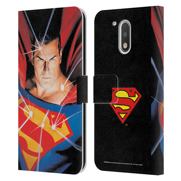 Superman DC Comics Famous Comic Book Covers Alex Ross Mythology Leather Book Wallet Case Cover For Motorola Moto G41
