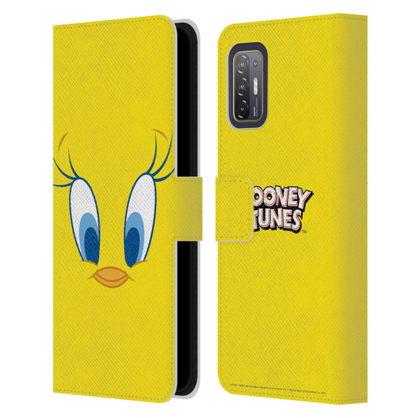Looney Tunes Full Face Tweety Leather Book Wallet Case Cover For HTC Desire 21 Pro 5G