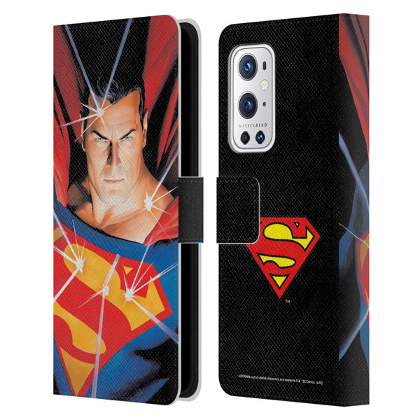 Superman DC Comics Famous Comic Book Covers Alex Ross Mythology Leather Book Wallet Case Cover For OnePlus 9 Pro