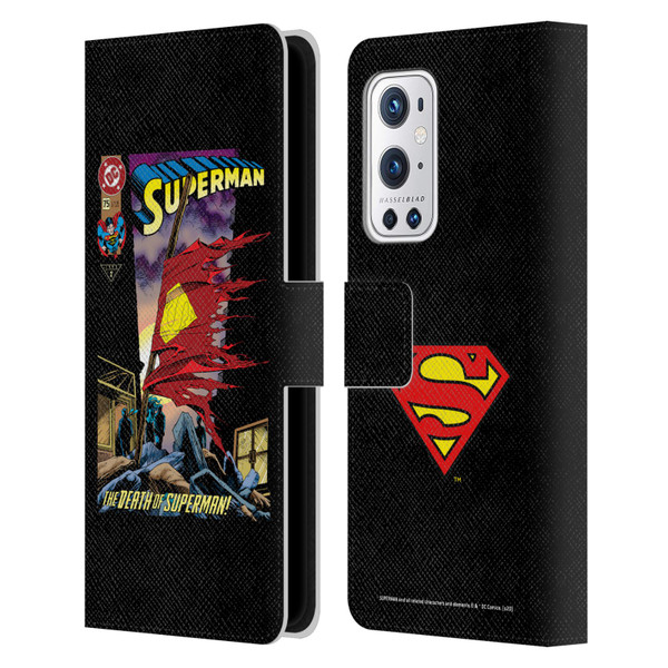 Superman DC Comics Famous Comic Book Covers Death Leather Book Wallet Case Cover For OnePlus 9 Pro