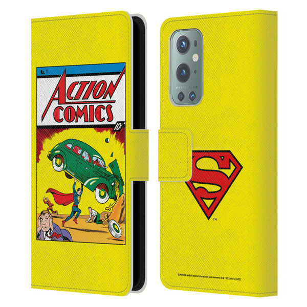 Superman DC Comics Famous Comic Book Covers Action Comics 1 Leather Book Wallet Case Cover For OnePlus 9