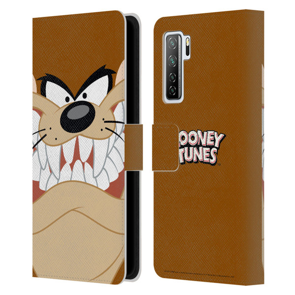 Looney Tunes Full Face Tasmanian Devil Leather Book Wallet Case Cover For Huawei Nova 7 SE/P40 Lite 5G
