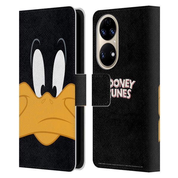 Looney Tunes Full Face Daffy Duck Leather Book Wallet Case Cover For Huawei P50