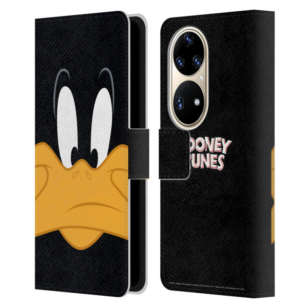 Looney Tunes Full Face Daffy Duck Leather Book Wallet Case Cover For Huawei P50 Pro