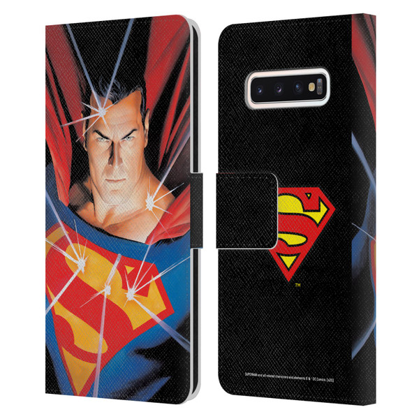 Superman DC Comics Famous Comic Book Covers Alex Ross Mythology Leather Book Wallet Case Cover For Samsung Galaxy S10
