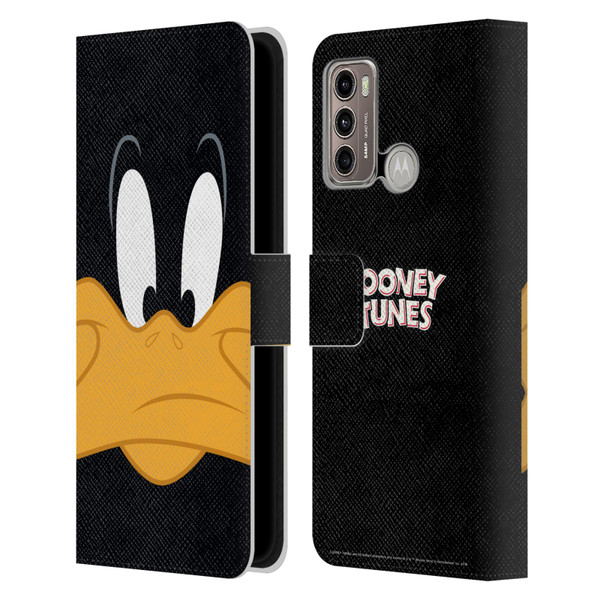 Looney Tunes Full Face Daffy Duck Leather Book Wallet Case Cover For Motorola Moto G60 / Moto G40 Fusion