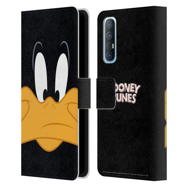 Looney Tunes Full Face Daffy Duck Leather Book Wallet Case Cover For OPPO Find X2 Neo 5G