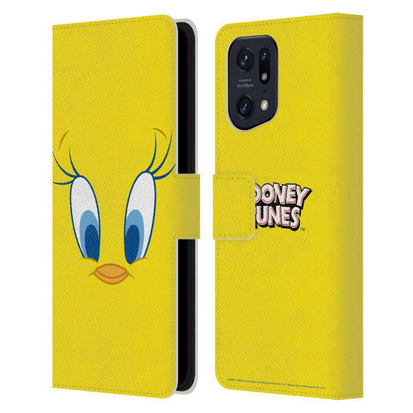 Looney Tunes Full Face Tweety Leather Book Wallet Case Cover For OPPO Find X5