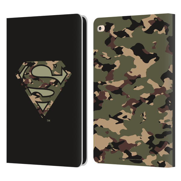 Superman DC Comics Logos Camouflage Leather Book Wallet Case Cover For Apple iPad Air 2 (2014)