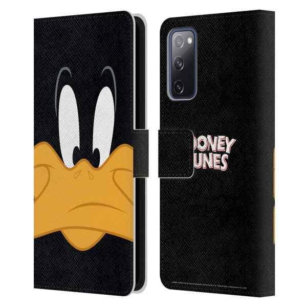 Looney Tunes Full Face Daffy Duck Leather Book Wallet Case Cover For Samsung Galaxy S20 FE / 5G