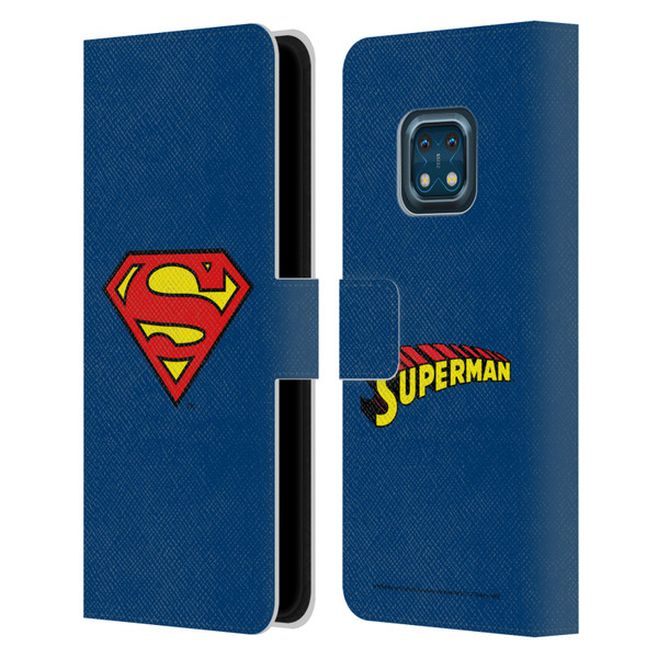 Superman DC Comics Logos Classic Leather Book Wallet Case Cover For Nokia XR20