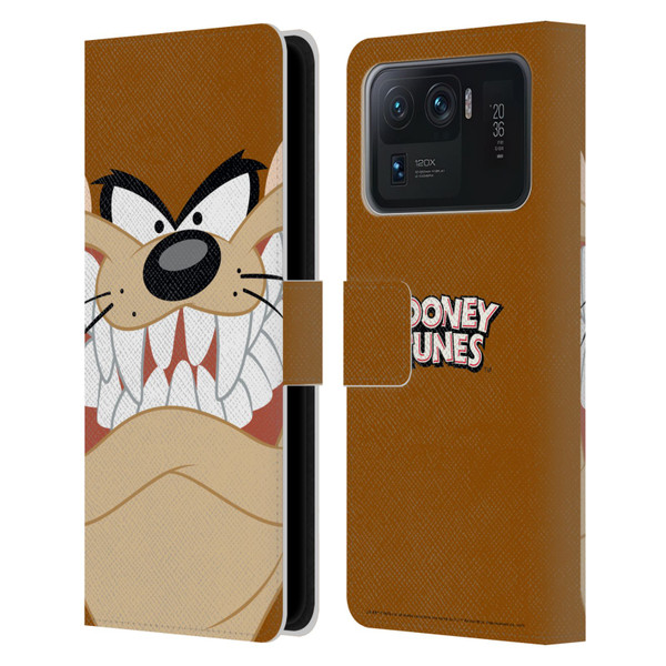 Looney Tunes Full Face Tasmanian Devil Leather Book Wallet Case Cover For Xiaomi Mi 11 Ultra