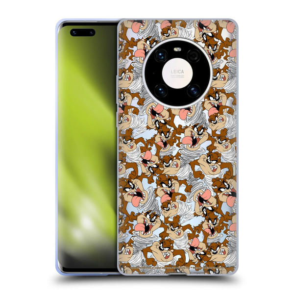 Looney Tunes Patterns Tasmanian Devil Soft Gel Case for Huawei Mate 40 Pro 5G