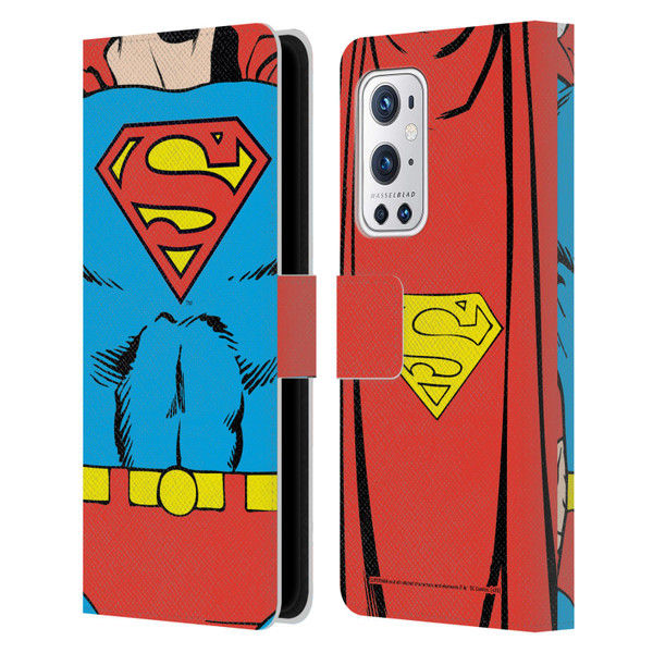 Superman DC Comics Logos Classic Costume Leather Book Wallet Case Cover For OnePlus 9 Pro