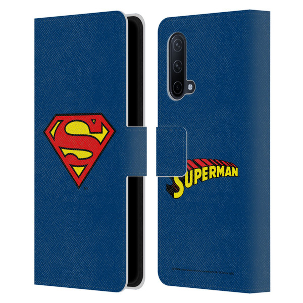 Superman DC Comics Logos Classic Leather Book Wallet Case Cover For OnePlus Nord CE 5G