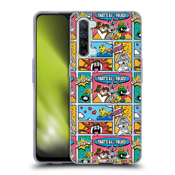 Looney Tunes Patterns Comics Soft Gel Case for OPPO Find X2 Lite 5G
