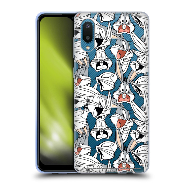 Looney Tunes Patterns Bugs Bunny Soft Gel Case for Samsung Galaxy A02/M02 (2021)