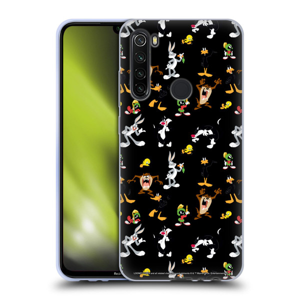 Looney Tunes Patterns Black Soft Gel Case for Xiaomi Redmi Note 8T
