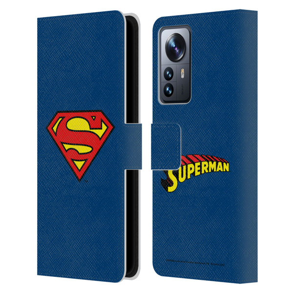 Superman DC Comics Logos Classic Leather Book Wallet Case Cover For Xiaomi 12 Pro
