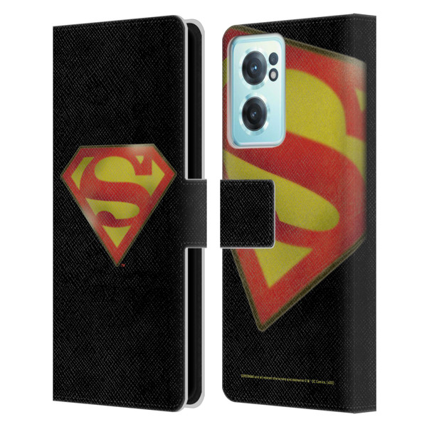 Superman DC Comics Vintage Fashion Logo Leather Book Wallet Case Cover For OnePlus Nord CE 2 5G