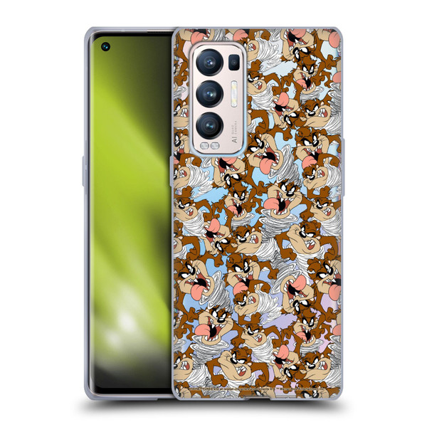 Looney Tunes Patterns Tasmanian Devil Soft Gel Case for OPPO Find X3 Neo / Reno5 Pro+ 5G