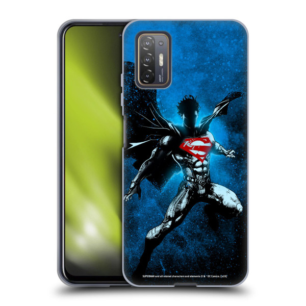 Superman DC Comics 80th Anniversary Splatter Soft Gel Case for HTC Desire 21 Pro 5G