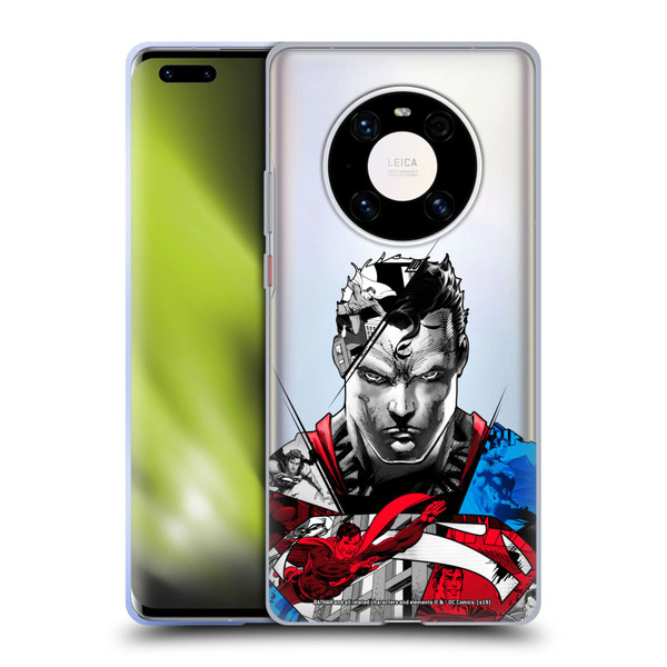 Superman DC Comics 80th Anniversary Collage Soft Gel Case for Huawei Mate 40 Pro 5G