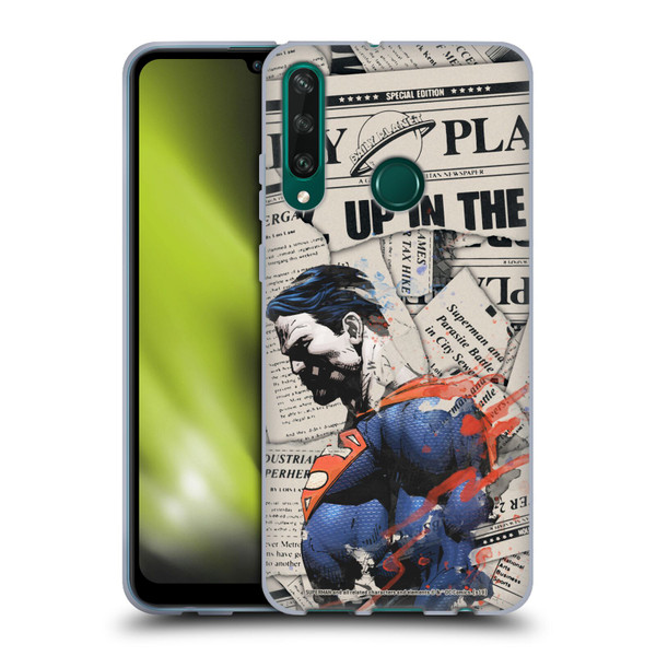 Superman DC Comics 80th Anniversary Newspaper Soft Gel Case for Huawei Y6p